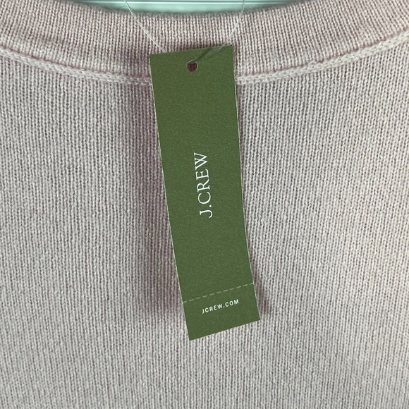 NWT J Crew 100% Cashmere T Shirt Pink Short Sleeve Sweater Women size XL - Picture 7 of 11